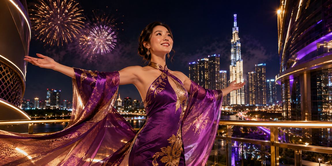 Người dùng TP. Hồ Chí Minh trải nghiệm casino trực tuyến trên điện thoại trong trang phục áo dài